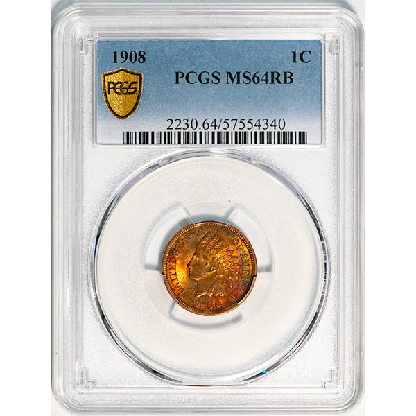 (2230) 1908 1C PCGS MS64RB