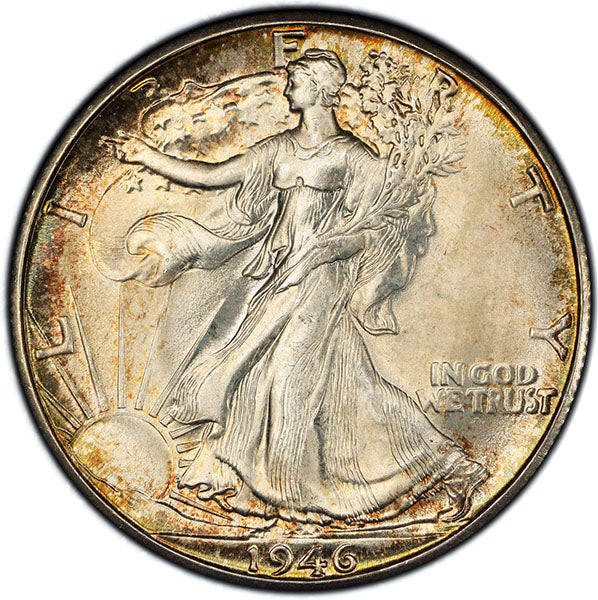 (6628) 1946-D 50C PCGS MS67 CAC