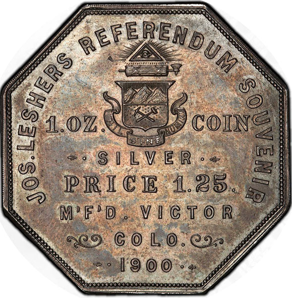 (9002) 1900 Lesher$ AB Bumstead HK-789 No. 755 PCGS MS64 CAC