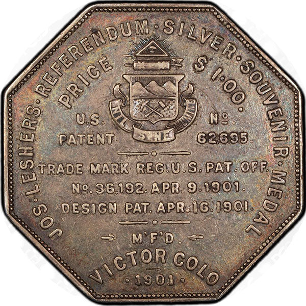 (9009) 1901 Lesher$ HK-794 No. 1070 PCGS AU50 CAC