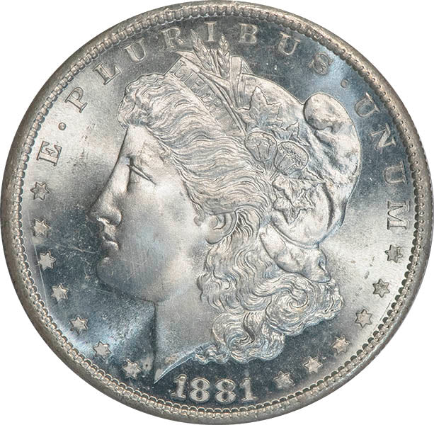 (7130) 1881-S $1 Old Holder PCGS MS65 Gold CAC