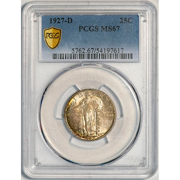 (5762) 1927-D 25C PCGS MS67