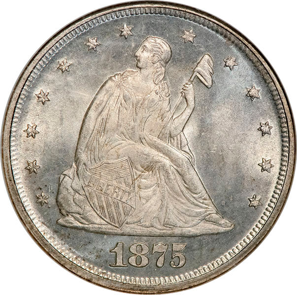 (5296) 1875 20C NGC MS67 Seated Liberty obverse