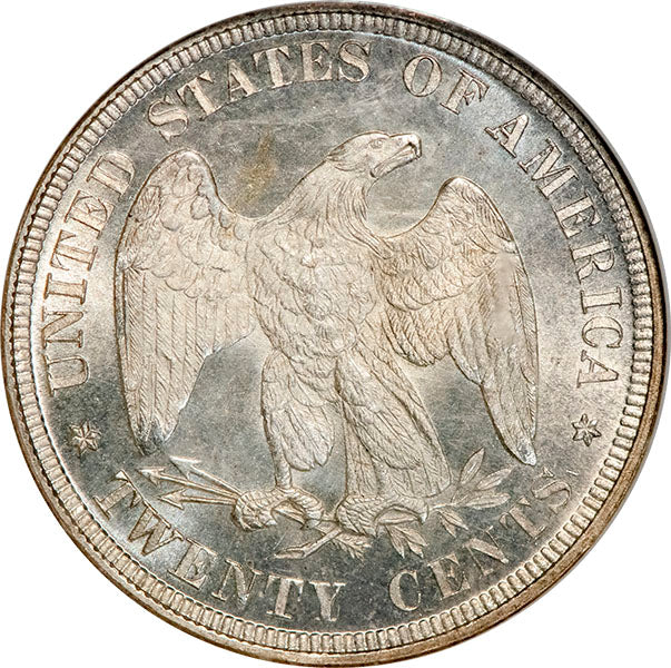 (5296) 1875 20C NGC MS67 Seated Liberty reverse