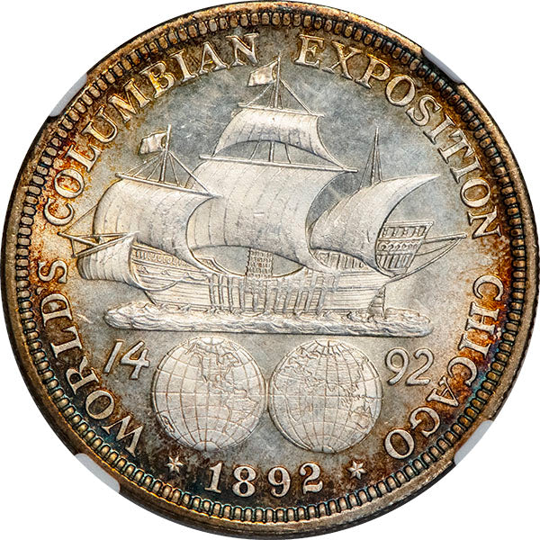 (9296) 1892 50C Columbian NGC MS66PL