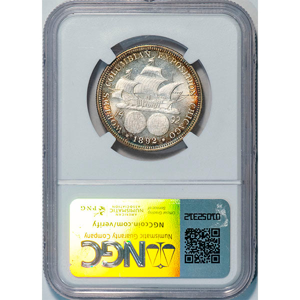 (9296) 1892 50C Columbian NGC MS66PL