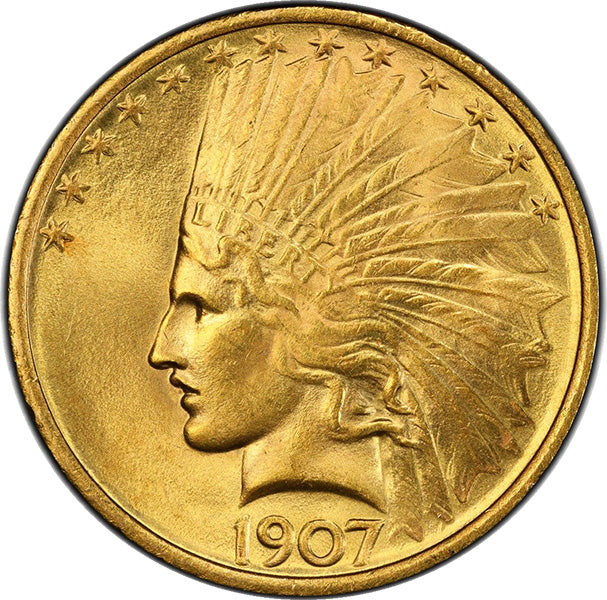 (8852) 1907 $10 PCGS MS65 Indian obverse