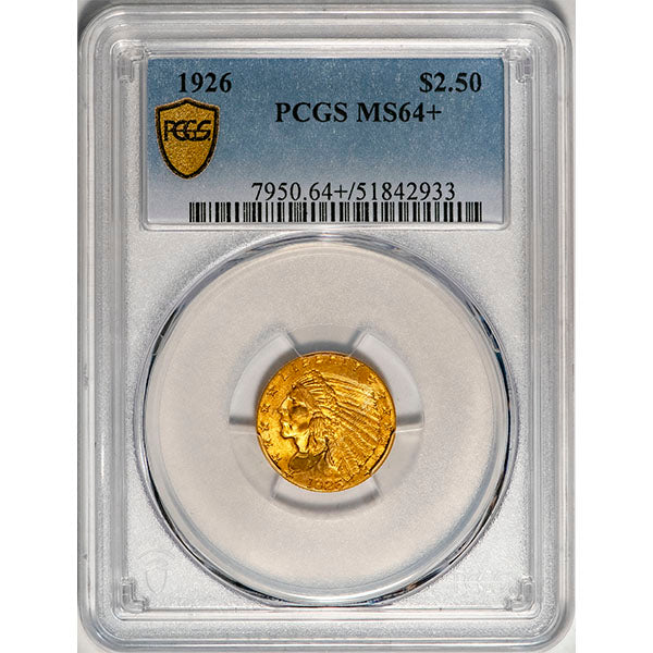 (7950) 1926 $2.50 PCGS MS64+ Indian slab