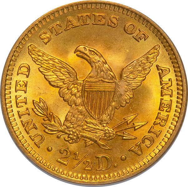 (1905) $2.50 PCGS MS67 CAC Liberty reverse