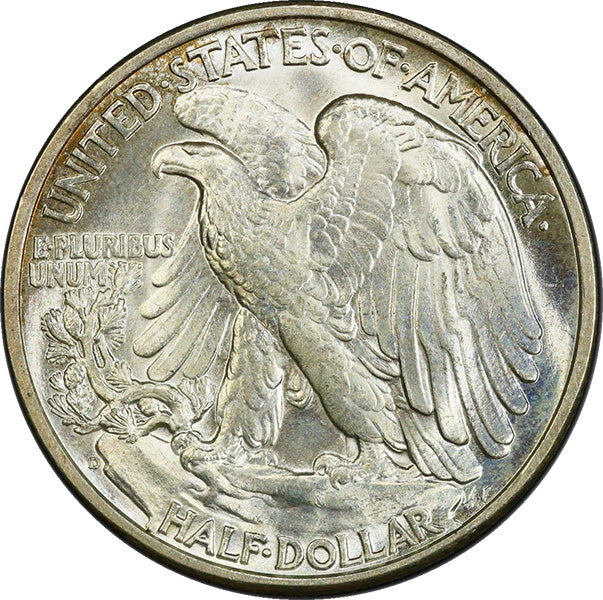 (6605) 1938-D 50C PCGS MS65+ CAC Walker reverse