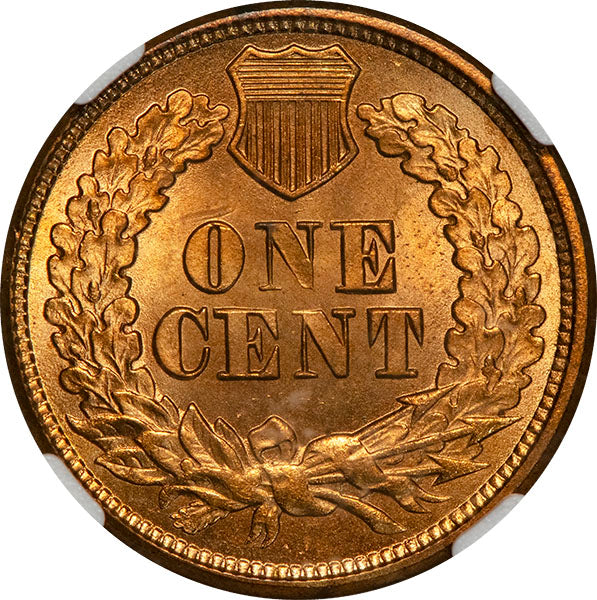 (2129) 1877 1C NGC MS64+RD Indian reverse