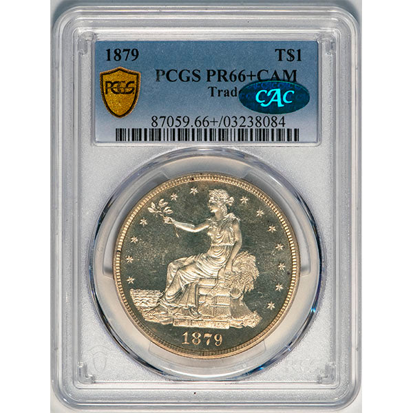 (7059) 1879 T$1 PCGS PR66+CAM CAC