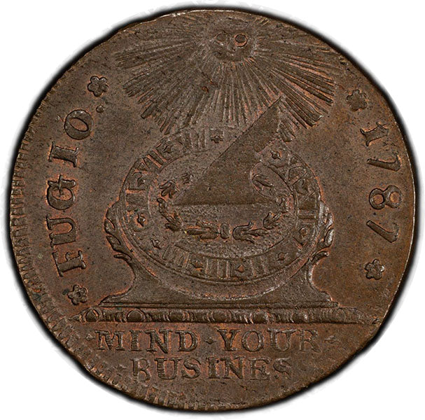 (0889) 1787 Fugio 1C United States, 4 Cinq PCGS MS65BN CAC