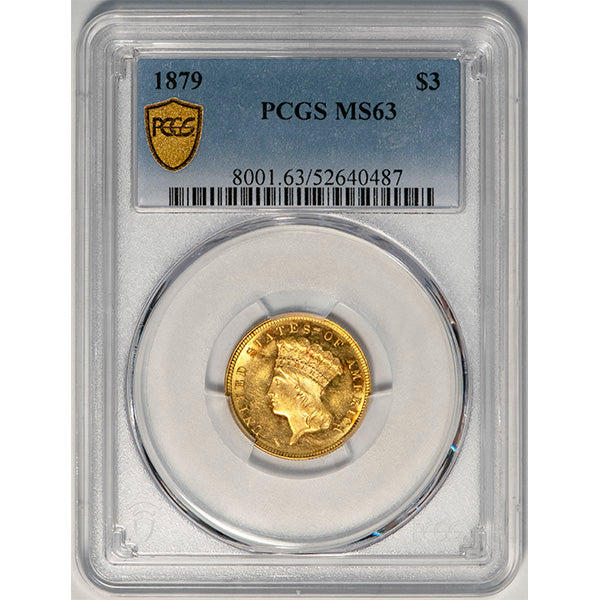 (8001) 1879 $3 PCGS MS63
