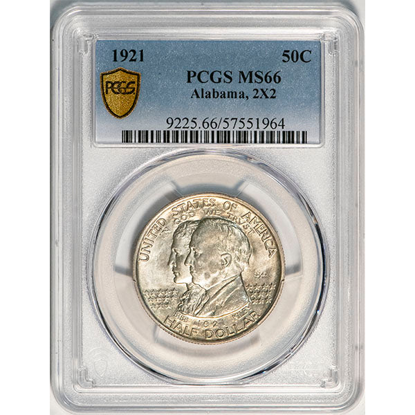(9225) 1921 50C Alabama 2x2 PCGS MS66