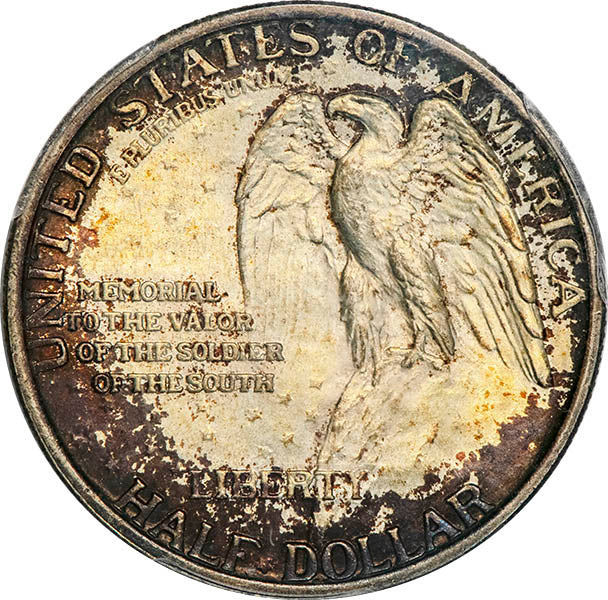(9378) 1925 50C PCGS MS66 CAC Stone Mountain reverse