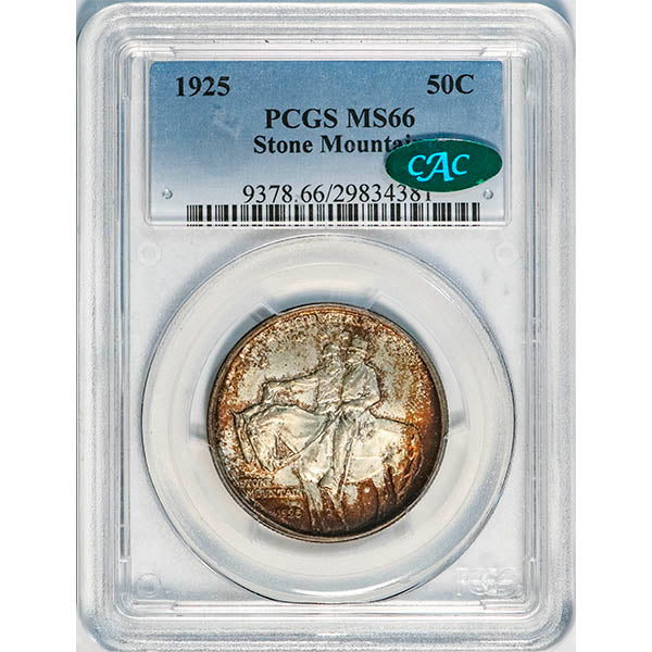 (9378) 1925 50C PCGS MS66 CAC Stone Mountain slab