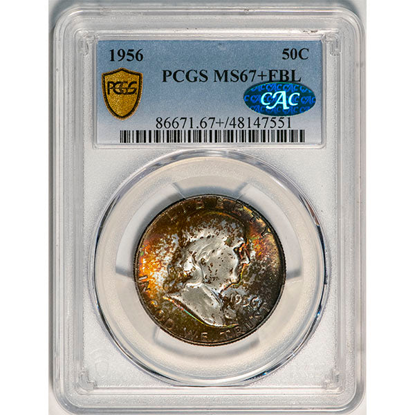 (6671) 1956 50C PCGS MS67+FBL CAC