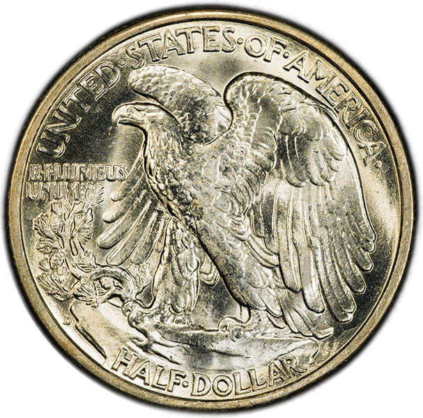 (6607) 1939-D 50C PCGS MS67