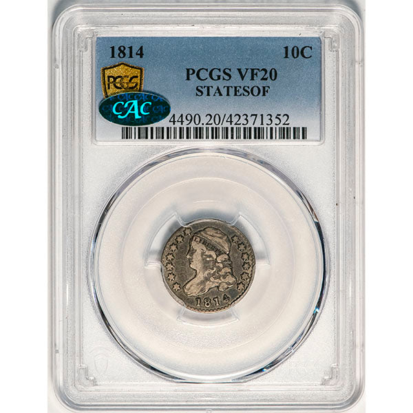 (4490) 1814 10C STATESOF PCGS VF20