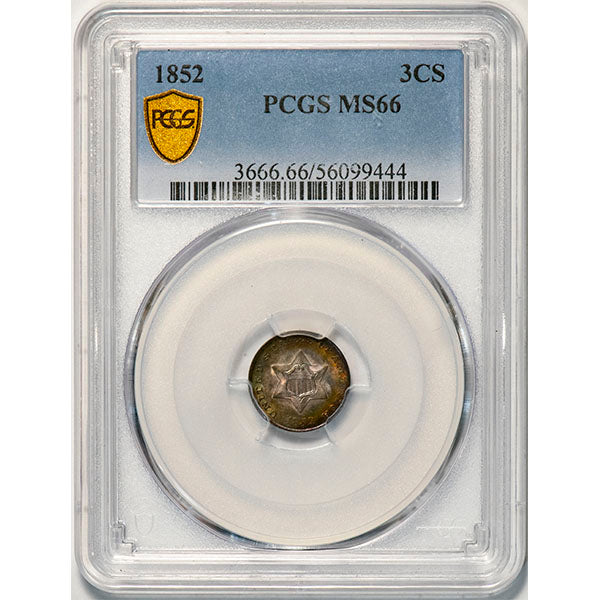 (3666) 1852 3CS PCGS MS66