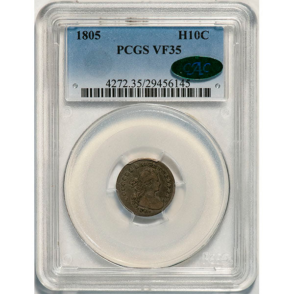(4272) 1805 H10C V-1, LM-1, R.4 PCGS VF35 CAC