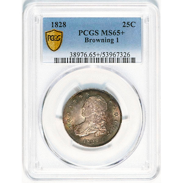 (5342) 1828 25C B-1, R.1 PCGS MS65+