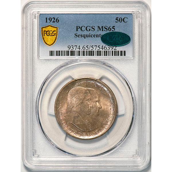 (9374) 1926 50C Sesquicentennial PCGS MS65 CAC