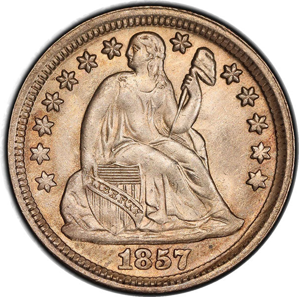 (4614) 1857 10C PCGS MS65 ***