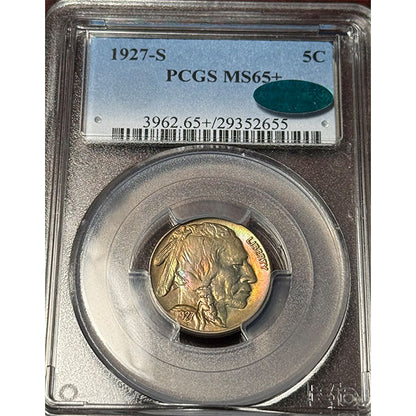 (3962) 1927-S 5C PCGS MS65+ CAC