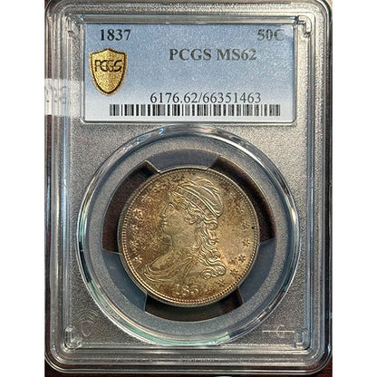 (6176) 1837 50C PCGS MS62