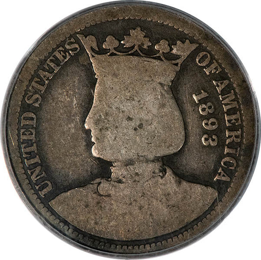 (9220) 1893 25C Isabella PCGS G04