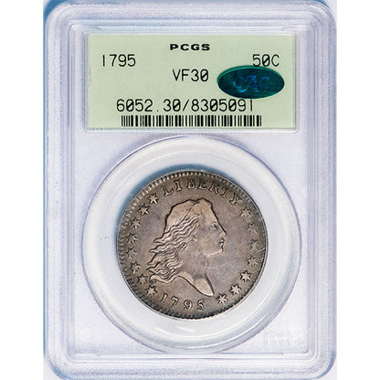 (6052) 1795 50C PCGS VF30 CAC