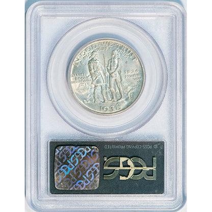 1938-D 50C Boone PCGS MS65 Silver Commemorative old holder reverse slab