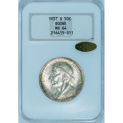 (9272) 1937-S 50C NGC MS64 Gold CAC Boone