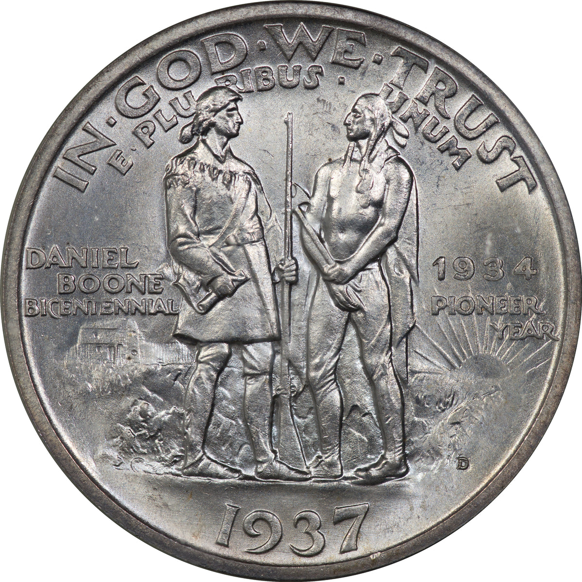 (9271) 1937-D 50C PCGS MS64 Boone Gold CAC