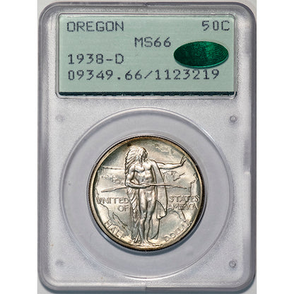 (9349) 1938-D PCGS MS66 CAC Old Holder Oregon slab