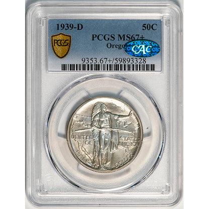 (9353) 1939-D 50C Oregon PCGS MS67+ CAC
