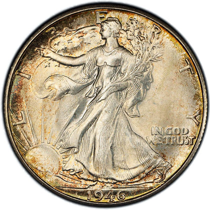 (6628) 1946-D 50C PCGS MS67 CAC