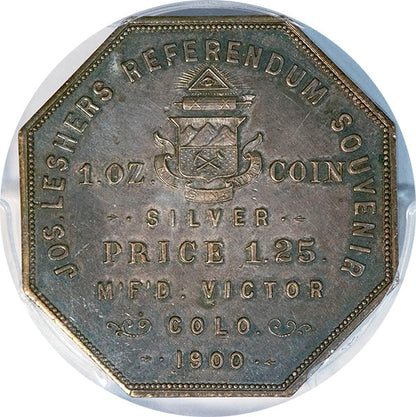 (9002) 1900 Lesher$ AB Bumstead T2 HK-789 Type No. 741 PCGS MS64 CAC