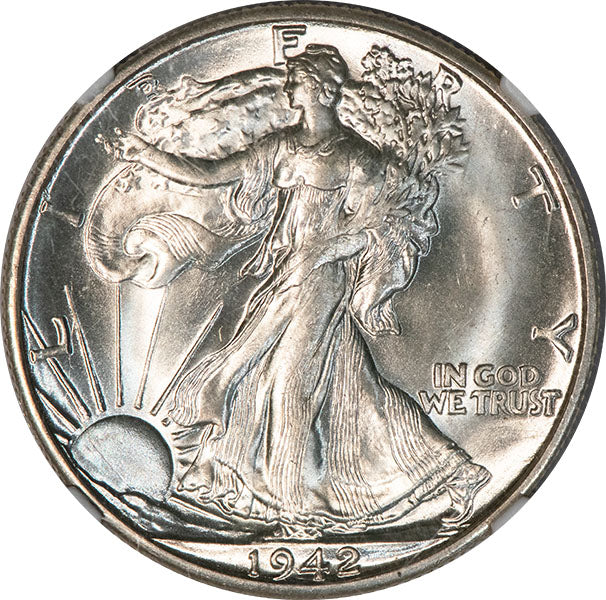 1942-D 50C NGC MS67 Walking Liberty Half Dollar obverse