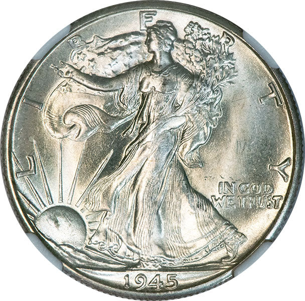 1945-D 50C NGC MS67 Walking Liberty Half Dollar obverse