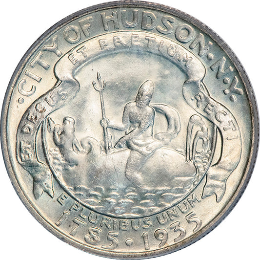 (9312) 1935 50C PCGS MS65 CAC Hudson obverse