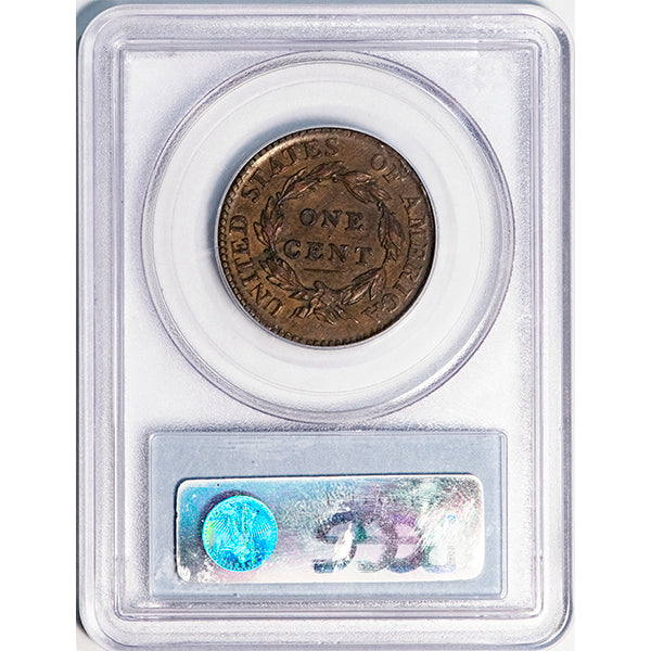 (1591) 1816 1C PCGS XF45 Coronet Head Cent reverse slab