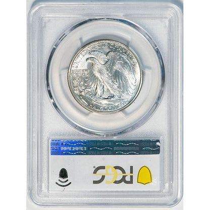 1942 50C PCGS MS67 CAC Walking Liberty Half Dollar reverse slab