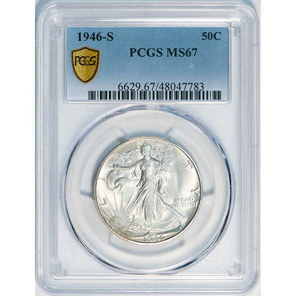 (6629) 1946-S 50C PCGS MS67