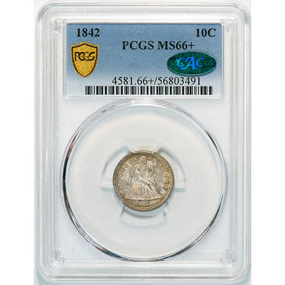 (4581) 1842 10C PCGS MS66+ CAC