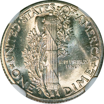 (4909) 1916-S 10C Mercury NGC MS66FB