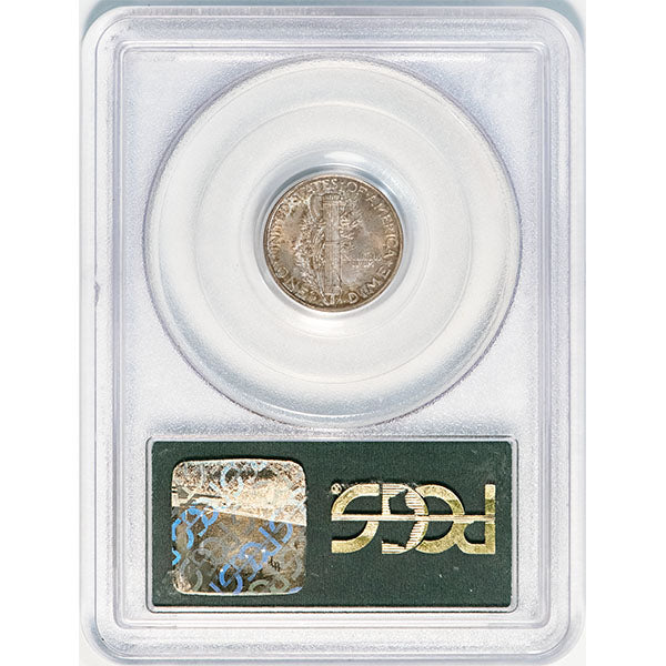 1929-D 10C PCGS MS65FB Mercury Dime old holder reverse slab