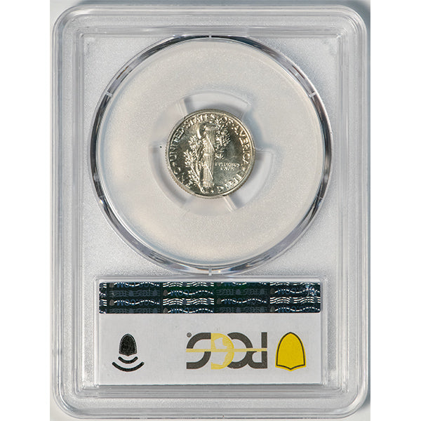 1937 10C PCGS PR67 Mercury Dime reverse slab